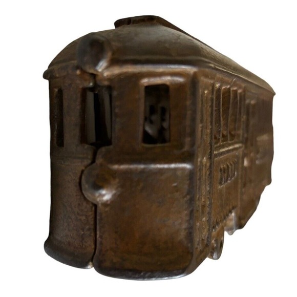 A. C. Williams Main Street trolley car cast iron bank Rare Without Passengers - Picture 4 of 7